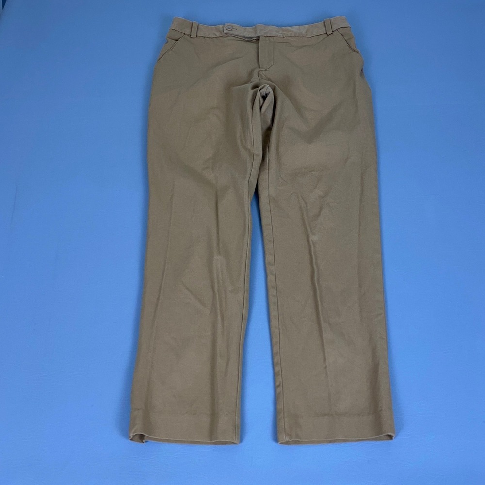 Nicole Miller New York Pants Women's Size 10 Caramel Tan Straight Leg Chino